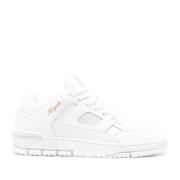 Witte Leren Sneakers Geperforeerd Detail Axel Arigato , White , Heren