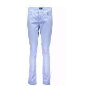 Lichtblauwe Katoenen Jeans Broek Gant , Blue , Dames