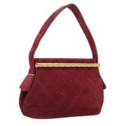 Pre-owned Suede handbags Chanel Vintage , Red , Dames