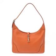 Pre-owned Leather handbags Hermès Vintage , Orange , Dames