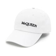 Stijlvolle Zwarte Hoed voor Mannen Alexander McQueen , White , Heren