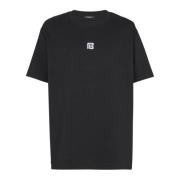 PB geborduurd T-shirt Balmain , Black , Heren