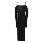 Zwarte Elegante Jurk Collectie Setchu , Black , Dames