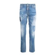 Straight Leg Jeans Dsquared2 , Blue , Heren