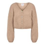 Geknipte Mohair Cardigan in Diverse Kleuren American Dreams , Brown , ...