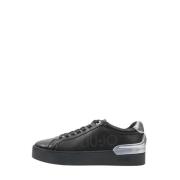 Zwarte Leren Casual Sneakers Liu Jo , Black , Dames