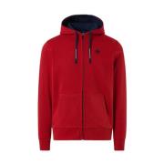 Hoodie met rits North Sails , Red , Heren