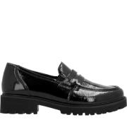 Elegante Zwarte Gesloten Loafers Damesschoenen Remonte , Black , Dames