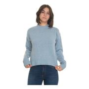 Pullover met Ronde Hals en Lange Mouwen Roy Roger's , Blue , Dames