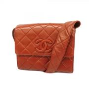 Pre-owned Leather chanel-bags Chanel Vintage , Brown , Dames