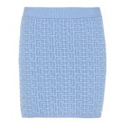 Korte PB Labyrint gebreide rok Balmain , Blue , Dames