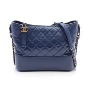 Pre-owned Leather chanel-bags Chanel Vintage , Blue , Dames