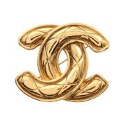 Pre-owned Metal chanel-jewelry Chanel Vintage , Yellow , Dames