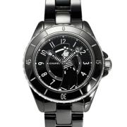 Pre-owned Stainless Steel watches Chanel Vintage , Black , Heren