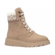 Beige Casual Enkellaarsjes voor dames Rieker , Beige , Dames