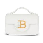 Gestructureerd kalfsleer B-Buzz 17 Mini tas Balmain , White , Dames