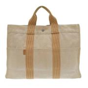 Pre-owned Canvas handbags Hermès Vintage , Beige , Dames