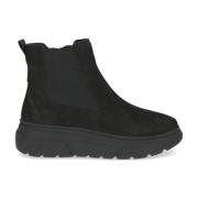 Zwarte Casual Gesloten Booties Vrouwen Caprice , Black , Dames