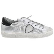 Metallic Lage Top Sneakers - Zilver Philippe Model , Gray , Dames