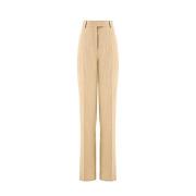 Stijlvolle Herenbroek Salvatore Ferragamo , Beige , Dames