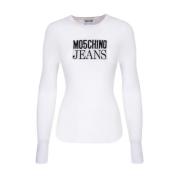 Stijlvolle Sweaters Collectie Moschino , White , Dames