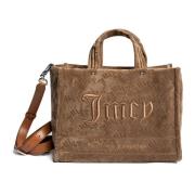 Iris Velvet M.Shopper Tas Juicy Couture , Beige , Dames