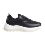 Zwarte Pearl Mix Lace-Up Sneakers Calvin Klein , Black , Dames