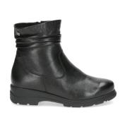 Zwarte Casual Gesloten Booties Vrouwen Caprice , Black , Dames