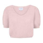 Lichtroze Pullover Korte Mouwen Elastische Band American Dreams , Pink...