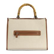 Beige Handtas Kerima met Verstelbare Band Guess , Beige , Dames