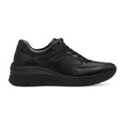 Zwarte lage sneakers voor vrouwen Tamaris , Black , Dames