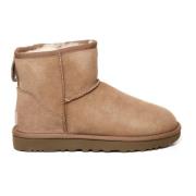 Zwarte laarzen met schapenvacht en suède UGG , Brown , Dames