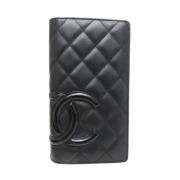 Pre-owned Fabric wallets Chanel Vintage , Black , Dames