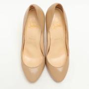 Pre-owned Leather heels Christian Louboutin Pre-owned , Beige , Dames