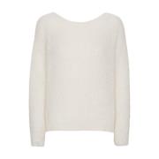 Batik-geïnspireerde Mohair Pullover American Dreams , White , Dames