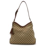 Pre-owned Canvas gucci-bags Gucci Vintage , Beige , Dames