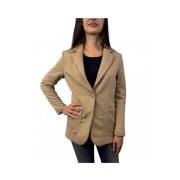 Beige jas met polyester en elastaan Dixie , Beige , Dames