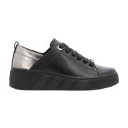 Witte Gesloten Casual Sneakers voor Dames Rieker , Black , Dames