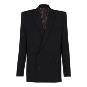 Grain de poudre blazer Balmain , Black , Heren