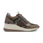 Lage Taupe Sneakers voor Vrouwen Tamaris , Brown , Dames