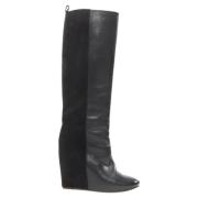 Pre-owned Leather boots Celine Vintage , Black , Dames