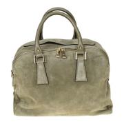 Suède Unisex Tas met Dubbel Compartiment Avenue 67 , Green , Dames