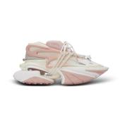 Eenhoorn lage trainers in neopreen en kalfsleer Balmain , Beige , Dame...