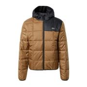 Waterdichte Colour-Block Pufferjas Marron/Noir Lacoste , Brown , Heren