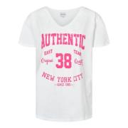 Authentieke katoenen T-shirt met grafische print American Dreams , Whi...