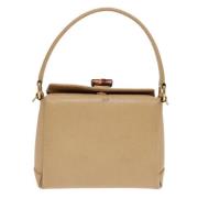 Pre-owned Leather gucci-bags Gucci Vintage , Beige , Dames