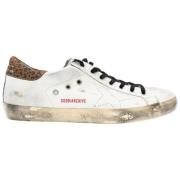 Witte Luipaard Superstar Sneakers Golden Goose , White , Heren