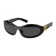 Stijlvolle zonnebril in trendy ontwerp Miu Miu , Black , Dames