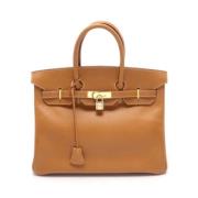 Pre-owned Leather handbags Hermès Vintage , Brown , Dames