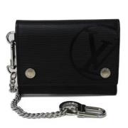 Pre-owned Leather wallets Louis Vuitton Vintage , Black , Heren